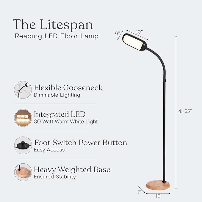 Brightech Litespan Slim LED Floor Lamp