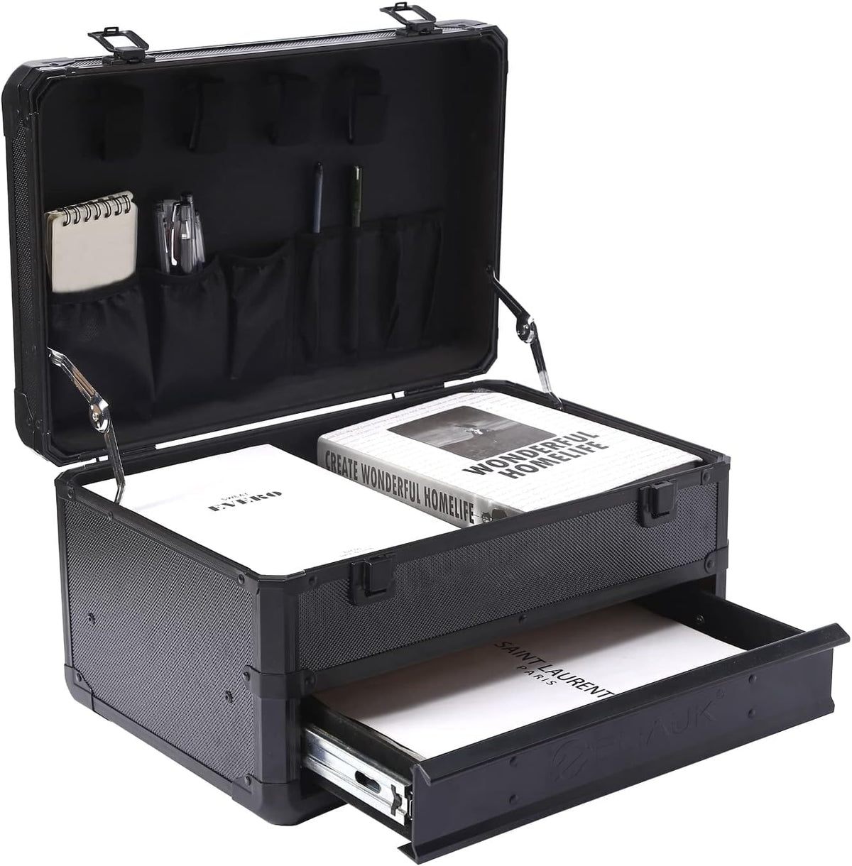e eliauk tool box tool organizer storage cabinet showing dimensions