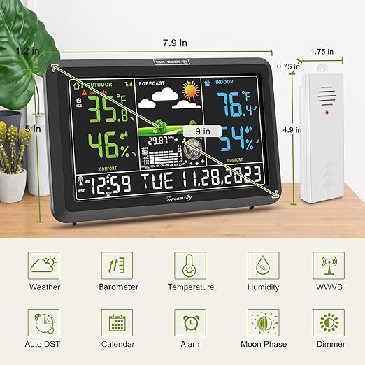 DreamSky Weather Station Indoor Outdoor Thermometer Wireless