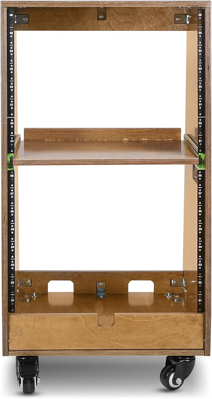 Sound Town DIY Slanted 16U Studio Rack,