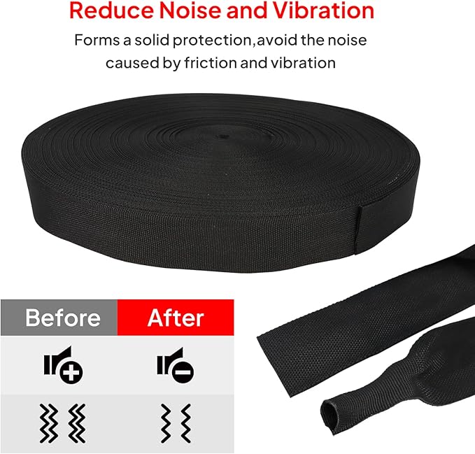 Sonoreboom 2 in 1 Heat Shrink Braided Sleeving Fabric Tubing-Ideal fit