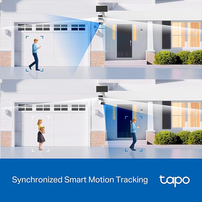 Tapo 2K Dual Lens Pan/Tilt Security Battery Camera Wireless w/Solar Panel