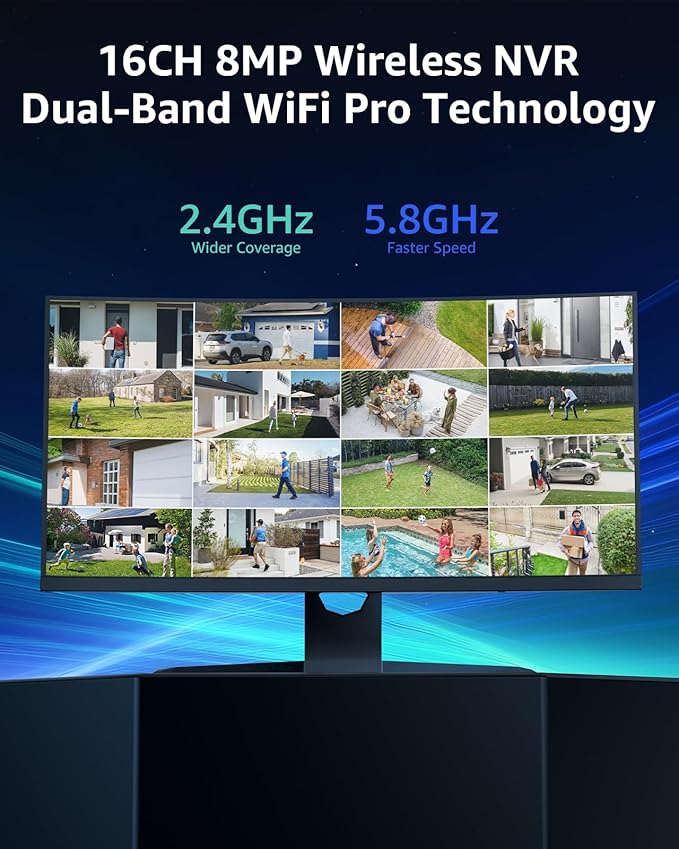 ANNKE Wireless Camera System, 16CH Expandable 4K Security NVR, 2-Way Audio