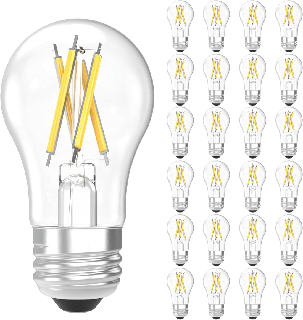 Sunco 24 Pack A15 Light Bulb LED, Edison Style Bulb, Dimmable Vintage Filament