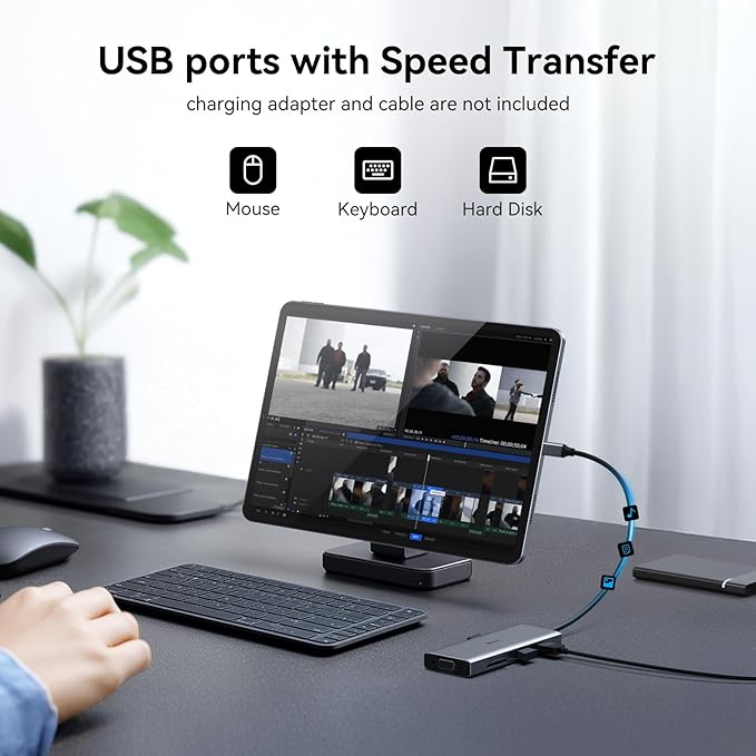 USB C Docking Station Dual Monitor HDMI Adapter