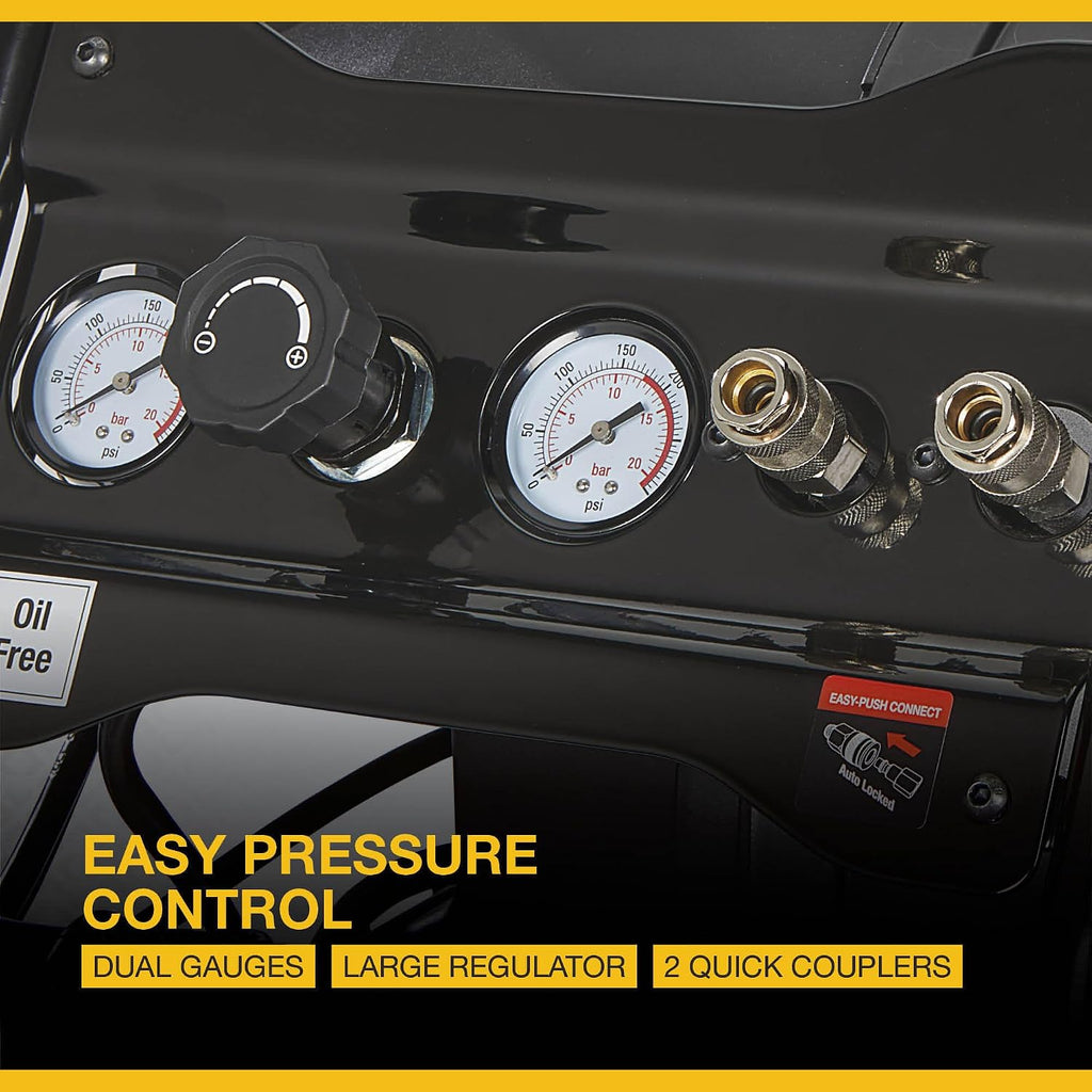 Klutch 29-Gallon Air Compressor, 2.5 HP, 120V, 175 PSI, 5.1 CFM at 90 PSI
