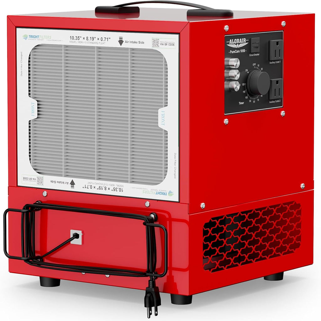 ALORAIR Portable Air Filtration System, 180° Air Intake Tabletop Dust Collector