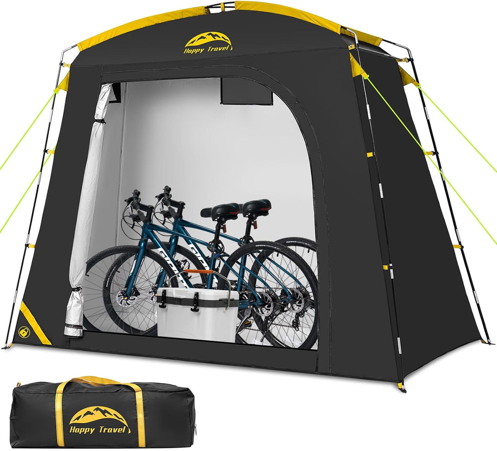 Happy Travel Bike Storage Shed Tent, Waterproof Portable Bicycle Cover Shed