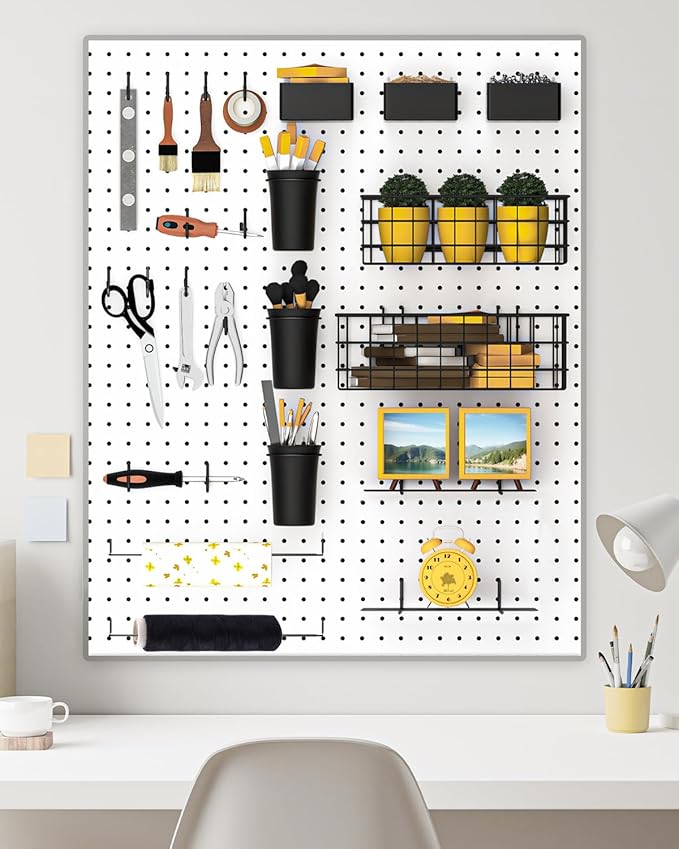 INCLY 30PCS Peg Board Organizer Accessories Kit, Pegboard Hooks Assortment