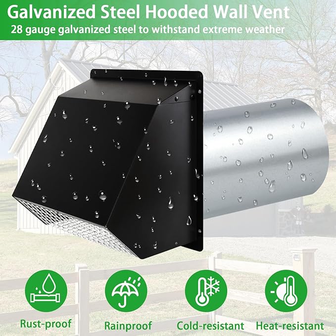 3 Inch Dryer Vent Cover Wall Vent Hood