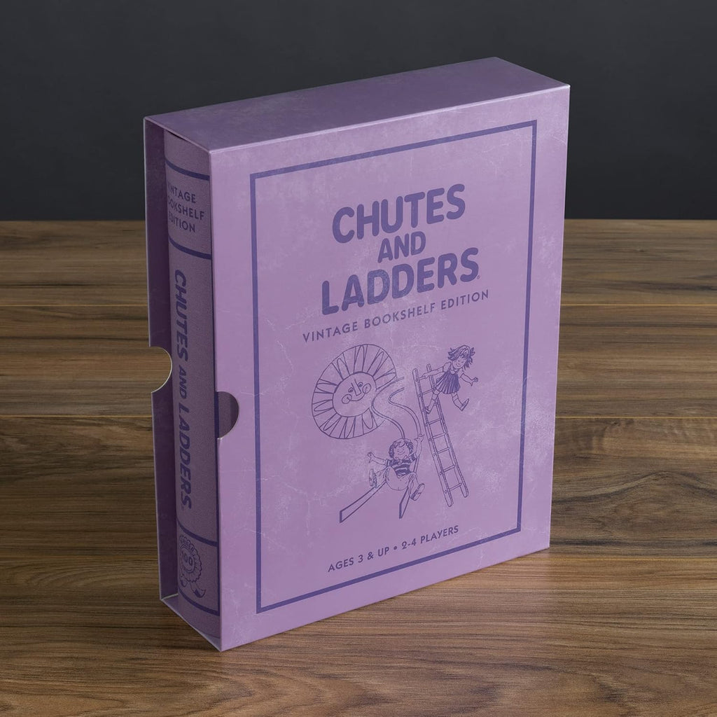WS Game Company Chutes and Ladders Vintage Bookshelf Edition Board Game Set