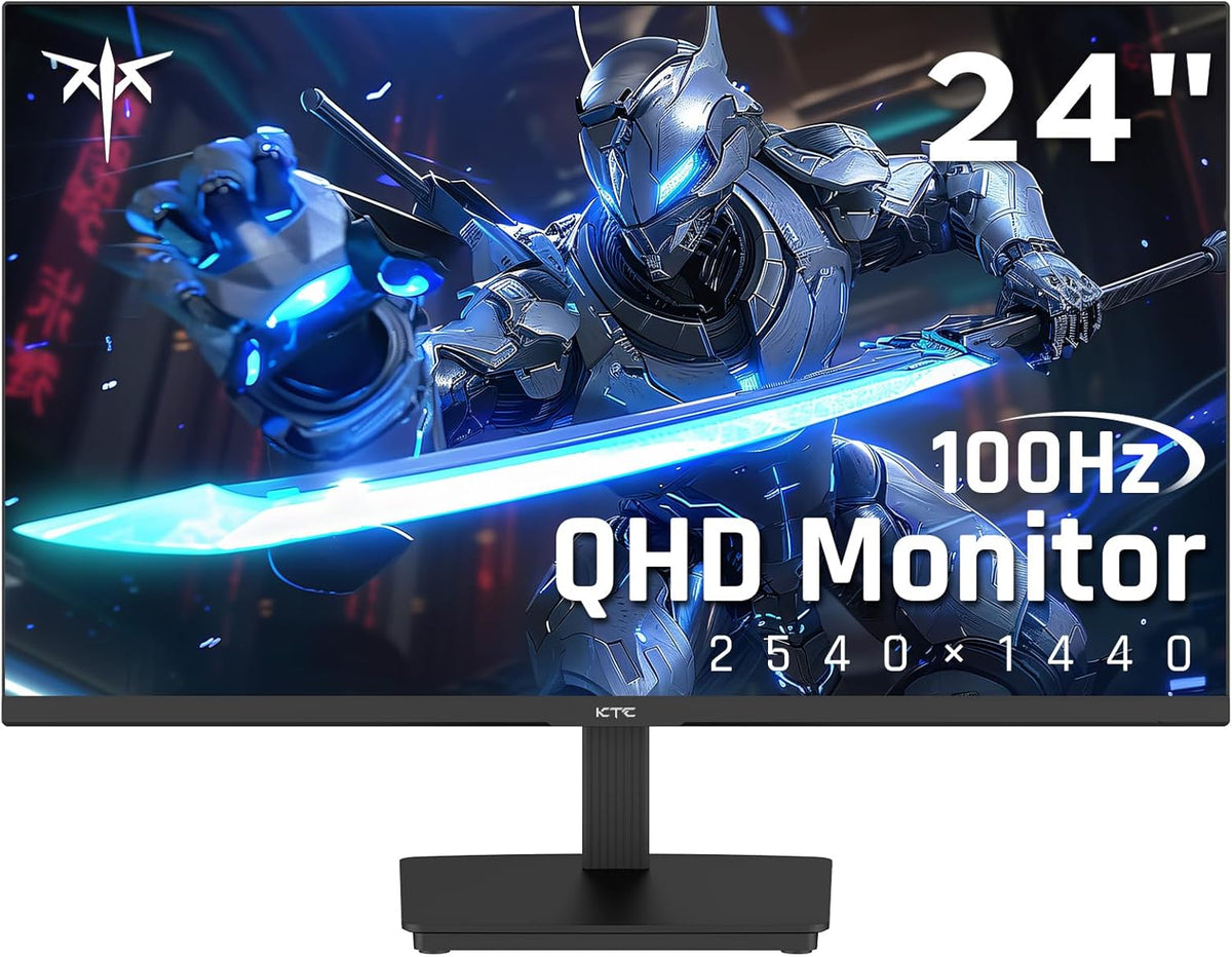 KTC 24 Inch QHD 2560x1440 IPS Computer Monitor, 100Hz Zero-Frame 2K Gaming