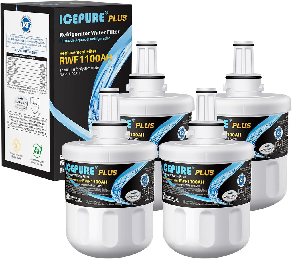 ICEPURE PLUS Remove Heavy Metals NSF/ANSI 53&42 NSF/ANSI/CAN 372 DA29-00003G (4PACK)