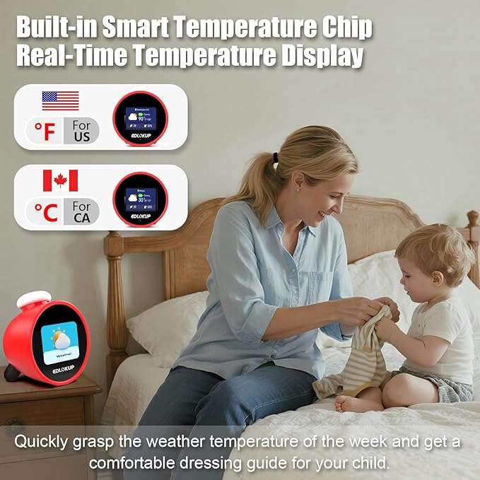 Smart Alarm Clock for Kids, AI Voice Assistant Clock