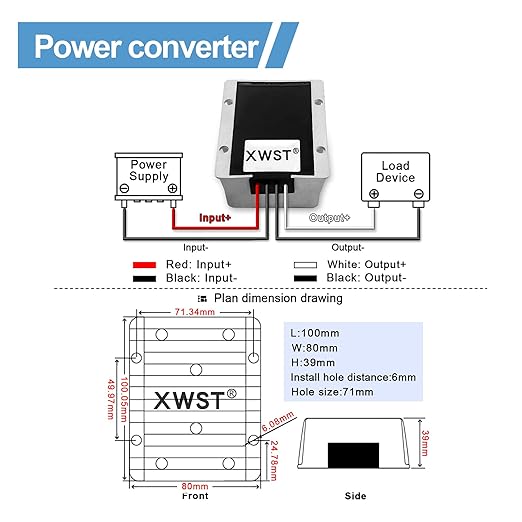 DC DC Stabilizer 9V-36V to 12V Boost Buck Converter 25A 300W Waterproof