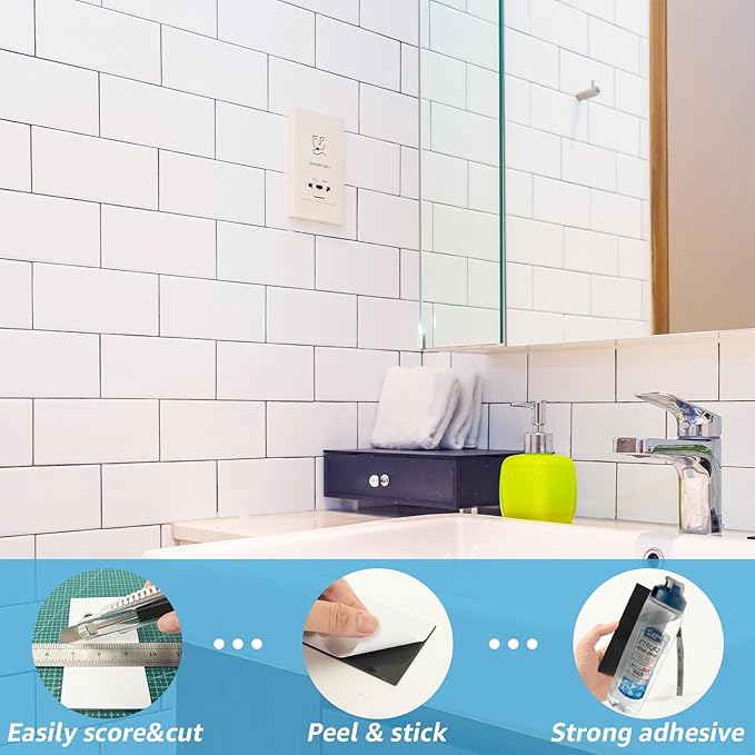 Art3d 102-Piece Peel and Stick Wall Tile