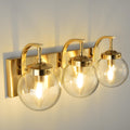 Beionxii Bathroom Vanity Light, 3-Light Brushed Gold Bathroom Light Fixtures