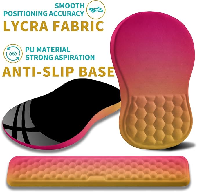 Hokafenle 2 in 1 Ergonomic Mouse Pad Wrist Support & Wrist Rest