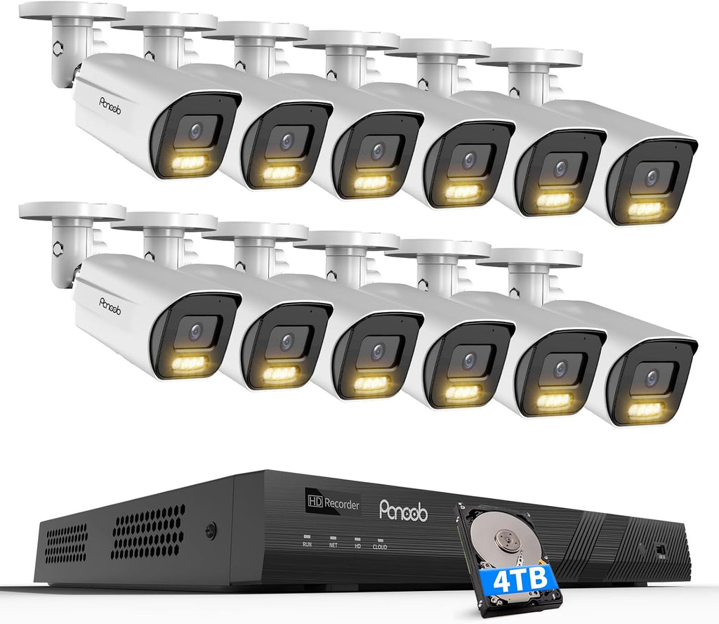 4K PoE Security Camera System 16 Channel 4TB HDD, PB65A1216-8MD