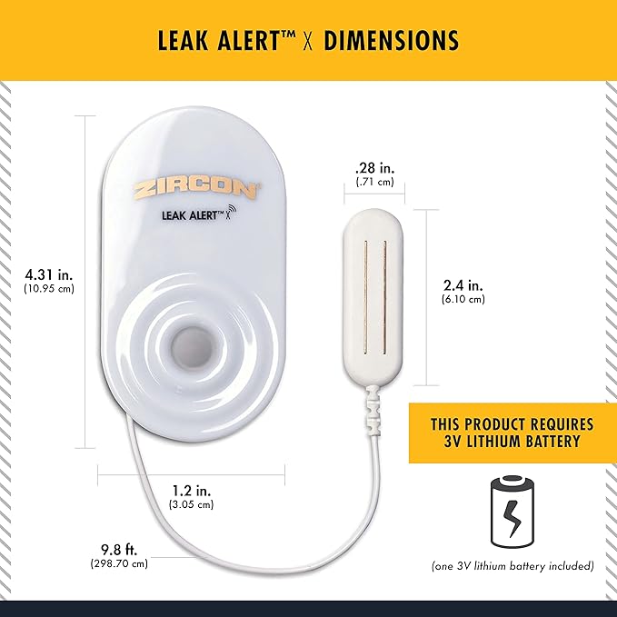 Zircon Leak Alert X – Smart Electronic Water Detector