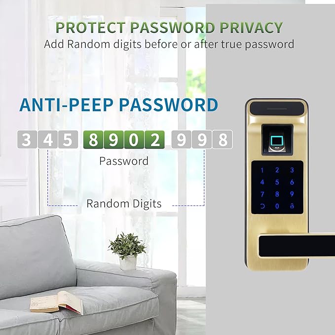 Harfo Smart Door Lock, Heavy Duty 5 in 1 Keyless Entry Door Lock, Full App