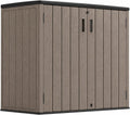 ADDOK Outdoor Storage Cabinet, 37 Cu.Ft Horizontal Resin Storage Shed