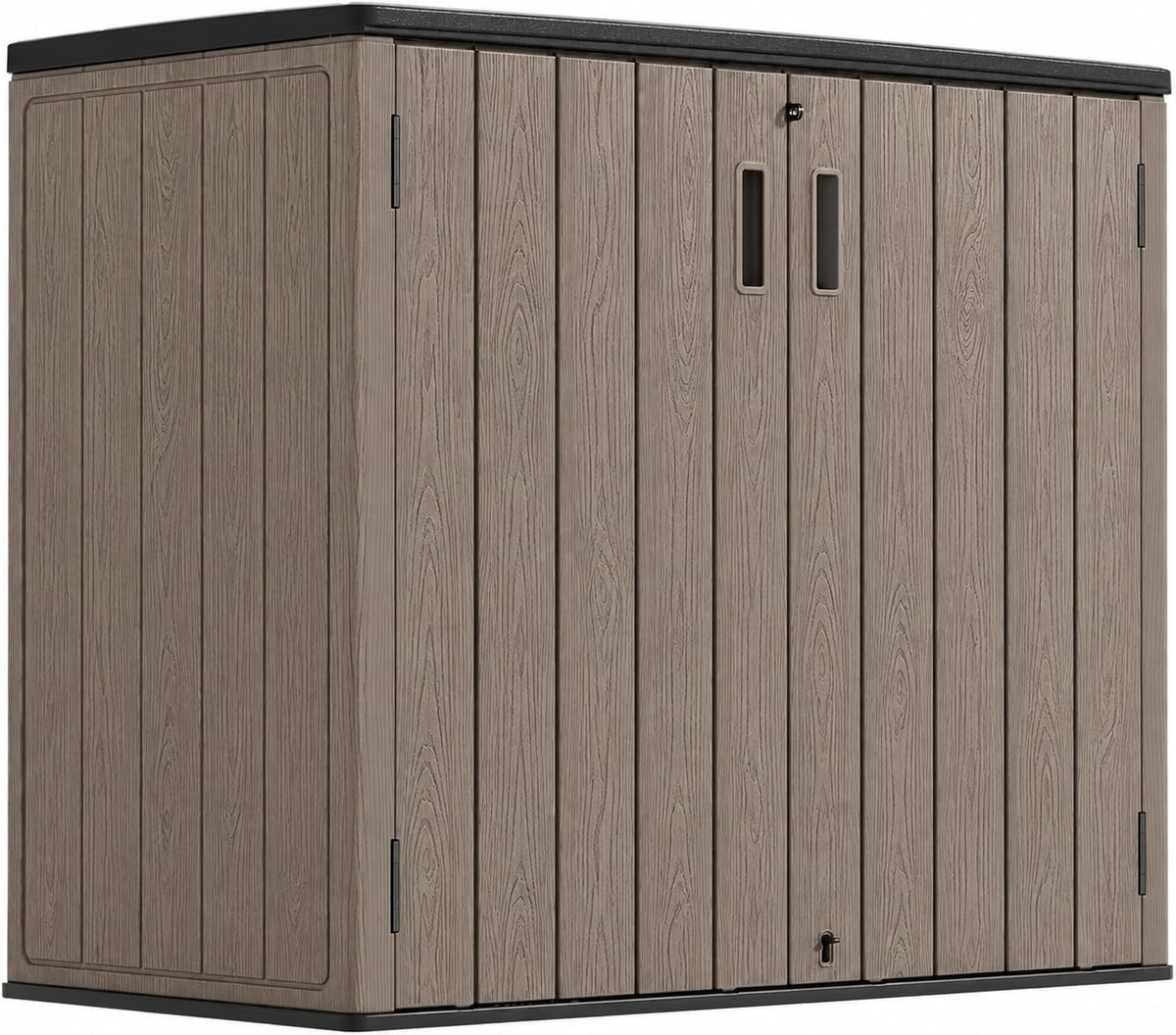 ADDOK Outdoor Storage Cabinet, 37 Cu.Ft Horizontal Resin Storage Shed