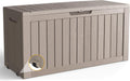 90 Gallon Outdoor Storage with Wheels, Lockable Waterproof Deck Box for Patio Furniture, Garden Tools, Pool Accessories, Package Delivery Boxes For Outside, Black