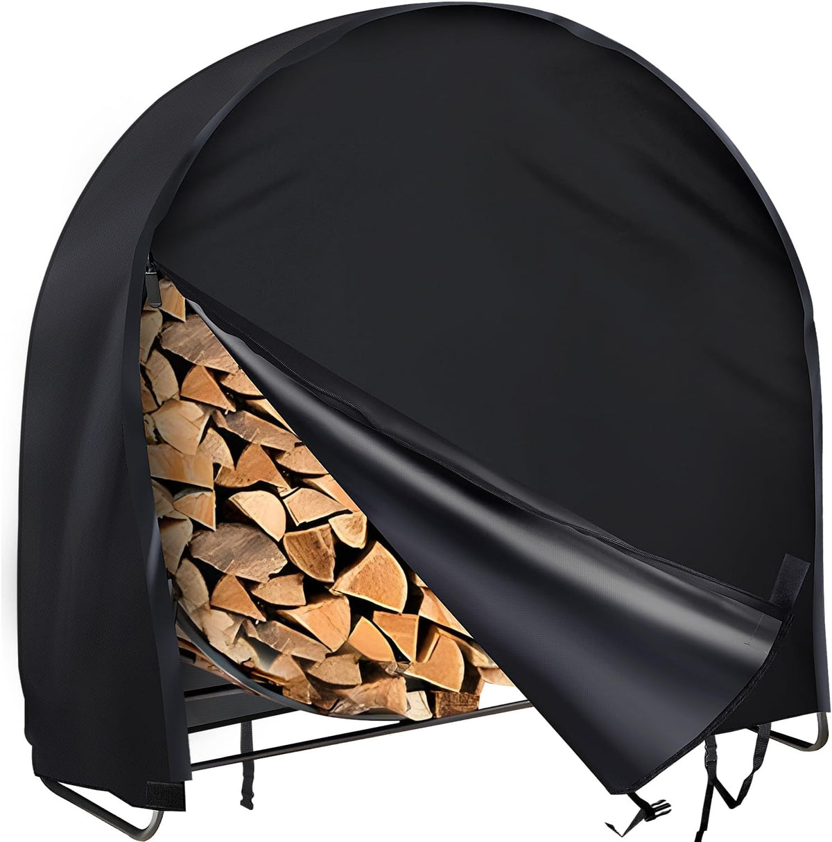 Firewood Round Rack Cover, 48" Outside Log Hoop Cover Wood Pile Rain Covers