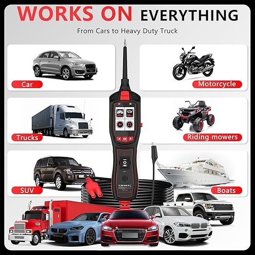 Electrical Tester for 6V-30V Cars, Short Circuit Breaker Finder Tool,