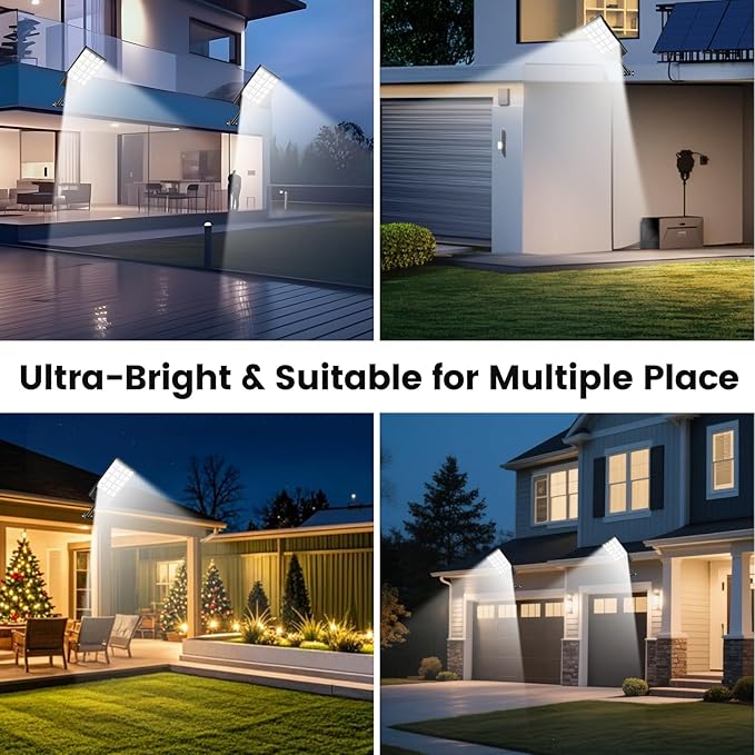 2 Pack 16" Large Solar Street Lights Outdoor Waterproof