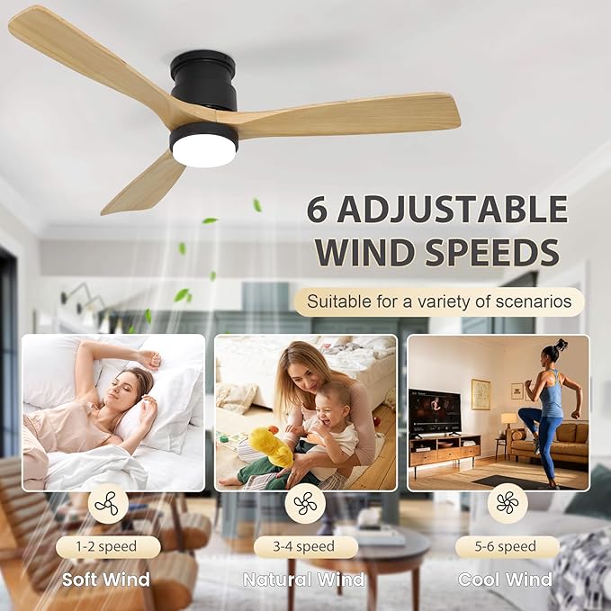 revoici Flush Mount Ceiling Fan