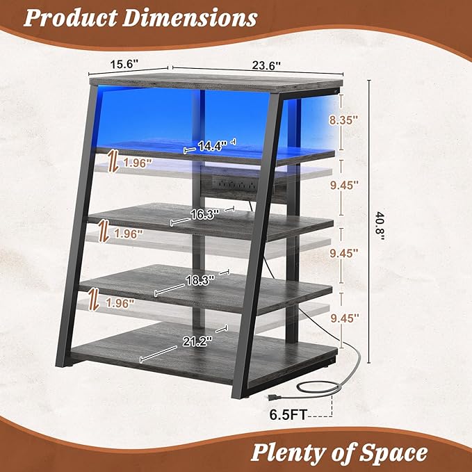 Armocity 5-Tier AV Media Stand