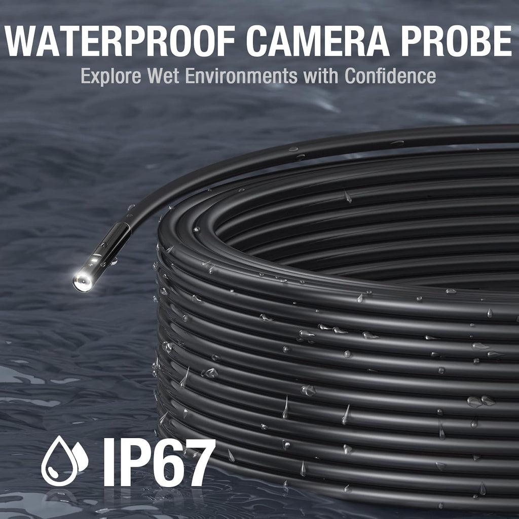 50ft dual lens endoscope with light, teslong ms450, package contents
