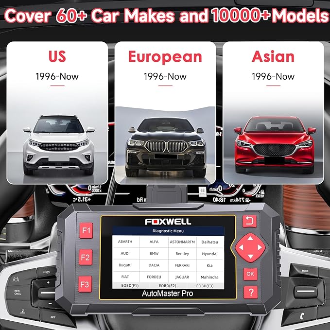 2026 FOXWELL Car Scanner NT604, 4 System OBD2 Scanner Diagnostic Tool, Check
