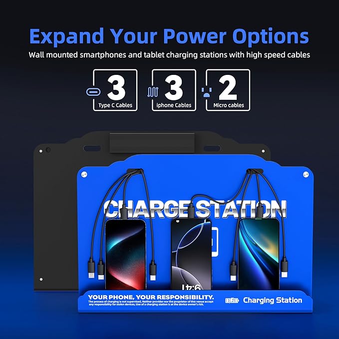 Wall Mounted 8 Port Charging Station