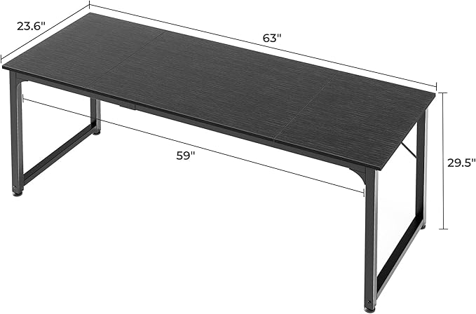 Huuger Modern Simple Office Desk, 63 Inch, Gaming & Writing Desk