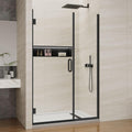 Pivot Swing Shower Door, Adjustable Width 48" W x 74" H Semi-Frameless Shower