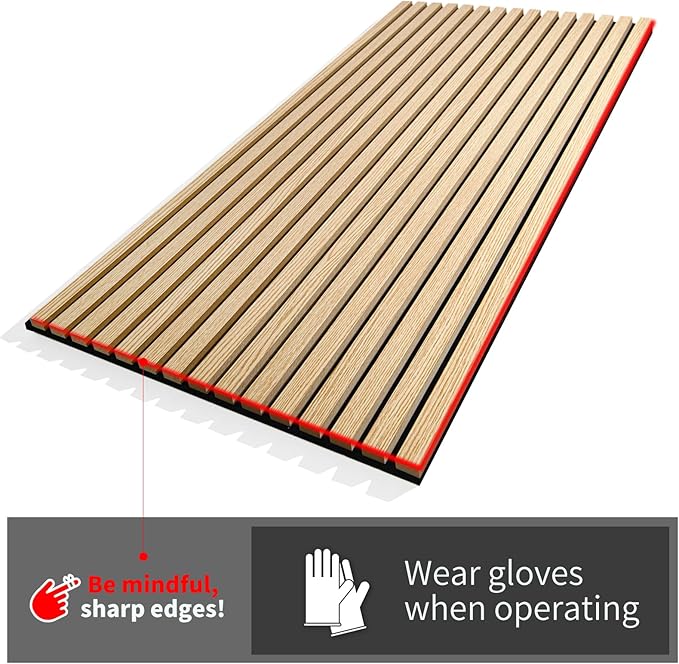 Art3d 4-Piece Wood Slat Acoustic Panels