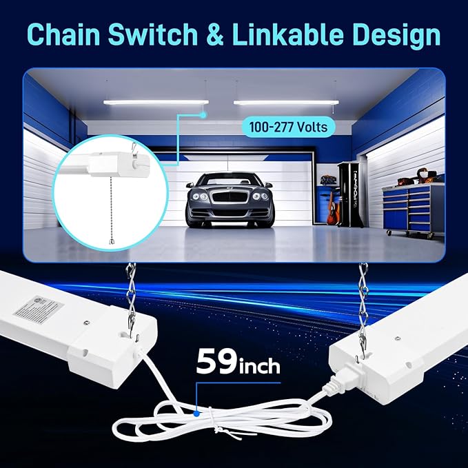 hykolity 1 Pack 4FT Linkable LED Shop Light