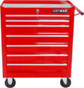 7 Drawers Rolling Tool Cart on Wheels, Multifunctional Organizer Tool Chest Tool Case, Trolley Tool Storage Tool Box for Workshop,Garage,Repair Shop (7 Drawers 24.2" W×12.9" D×30.51" H-Red)