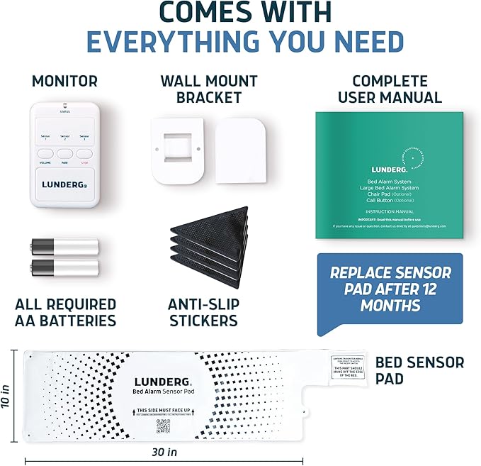 Lunderg Bed Alarm for Elderly Adults
