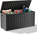 EasyUp 90 Gal Waterproof Outdoor Storage Box UV Resistant Deck Box