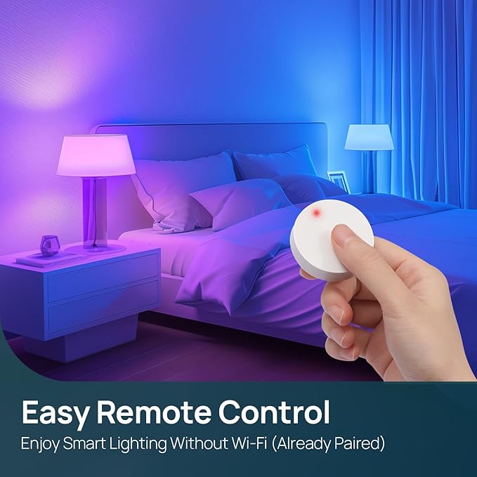 Linkind Smart Light Bulbs with Remote Control, Smart Bulb That Work with Alexa