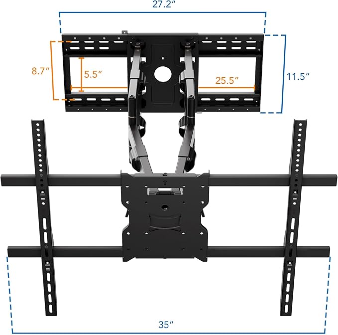 Mount-It! The Beast Outdoor TV Wall Mount, Weatherproof 275 lb Capacity Heavy