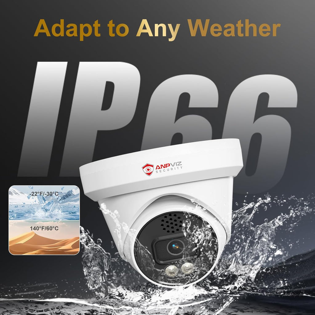 anpviz ultrahd 4k 8mp ip turret poe camera, package contents