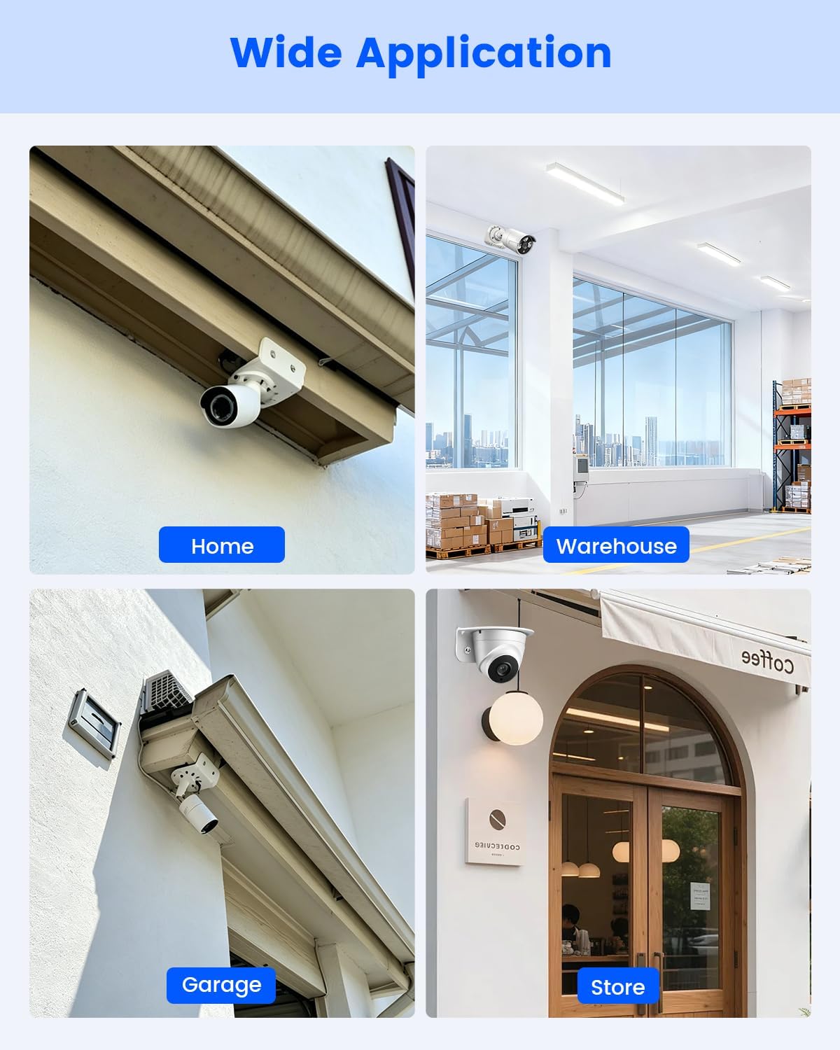 universal l-shape cctv camera bracket, metal security wall, view 10