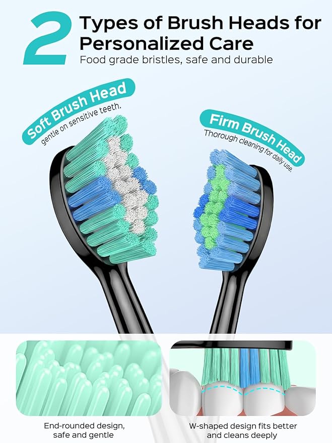 COSLUS Sonic Electric Toothbrush (2PCS)