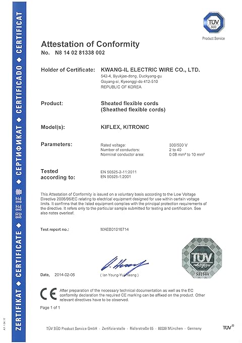 KWANGIL 10C 22AWG AMSB Shielded Cable Wire