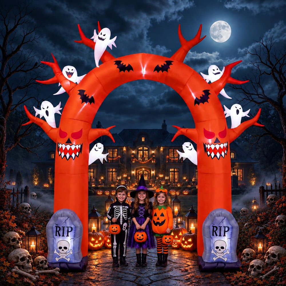10FT Halloween Inflatable Archway Outdoor Decorations, Giant Blow Ups Arch